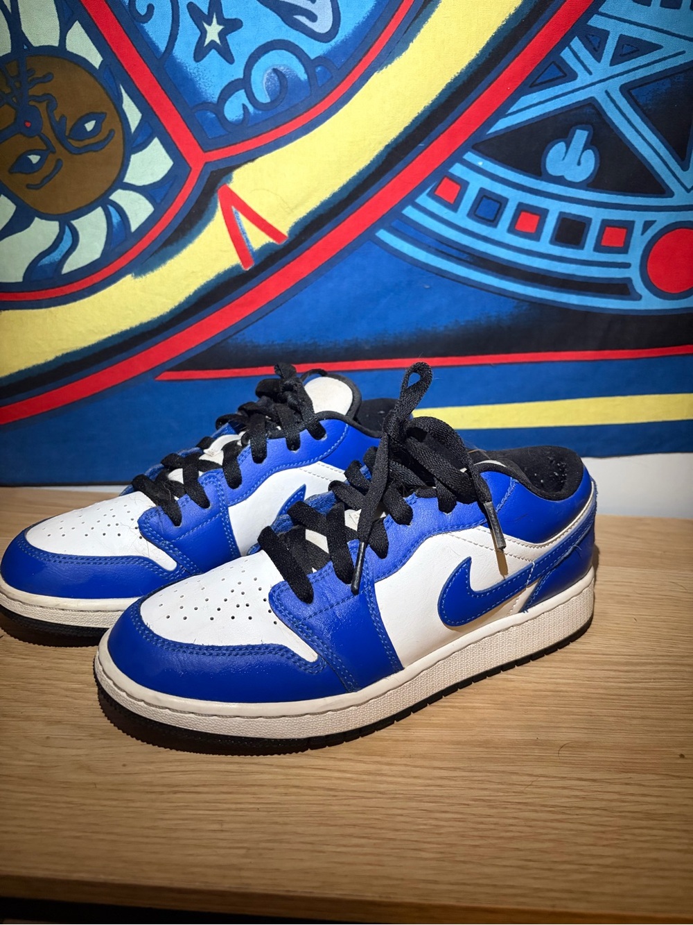 Jordan Kids Low-Top Sneakers in Blue/White